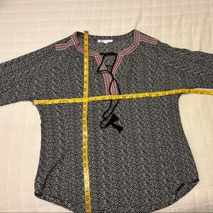 Women's Black and White Chevron Tunic